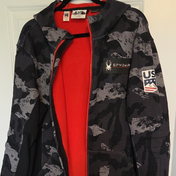 Spyder Black and Gray Camo Jacket.Spyder XL Slalom Full Zip Jacket! - Picture 5 of 6